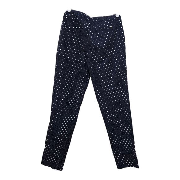 Tommy Hilfiger Navy White Polka Dot Pants Women’s Size 0 Slim Ankle - Picture 2 of 7